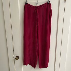 Alembika red silk pants, US size 8-10, lightweight, great for travel